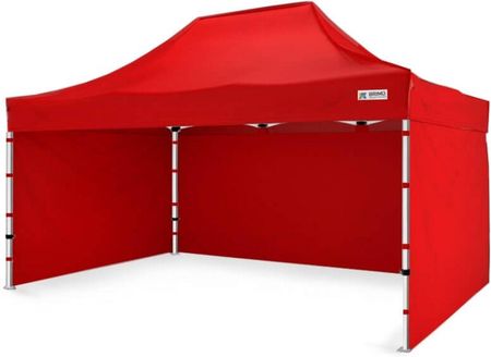 Namiot nożycowy 3x4,5m - plus 3 ściany - Czerwony