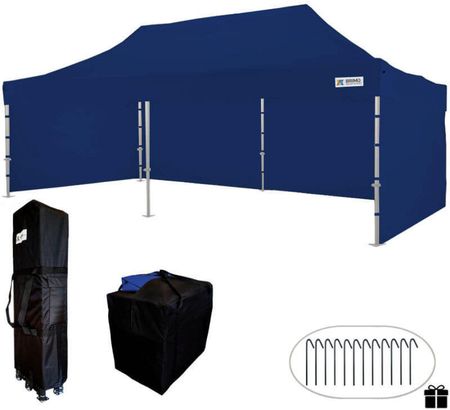 Namiot weselny 4x8m - plus 3 ściany - Niebieski