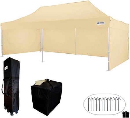 Namiot weselny 4x8m - plus 3 ściany - Beżowy