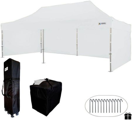 Namiot weselny 4x8m - plus 3 ściany - Bialy
