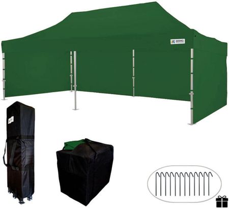 Namiot weselny 4x8m - plus 3 ściany - Zielony