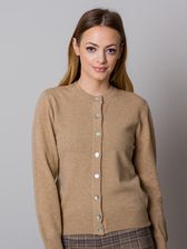 Zdjęcie Camelowy kardigan damski z dużymi guzikami - Bieruń