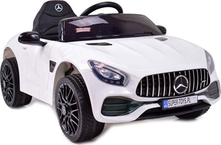 Super-Toys Mercedes Na Akumulator Amg Gt Miękkie Koła Eva Miękkie Siedzenie/Hl2588 Biały