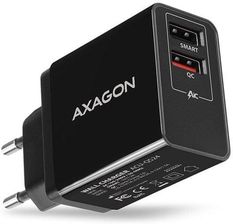 Axagon Ładowarka Quick i Smart 2x USB Port QC3.0/AFC/FCP + 5V-1.2A 24W (ACUQS24)
