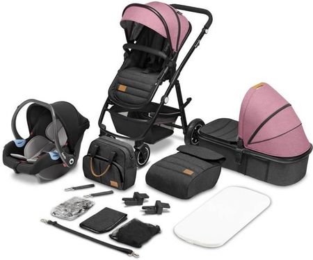 Lionelo Amber Pink Rose Głęboko Spacerowy + Fotelik Lionelo Astrid 0-13Kg