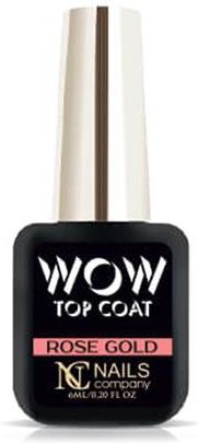 Nails Company Wow Top Coat  Rose Gold 6ml