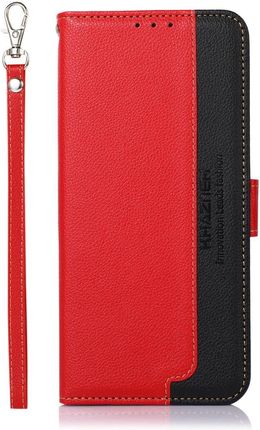 Erbord Etui Wallet do Motorola Moto G200 5G KHAZNEH RFID Dual Color Czerwony