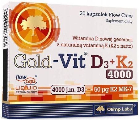 Olimp Gold-Vit D3+K2 4000 IU 30 kaps.