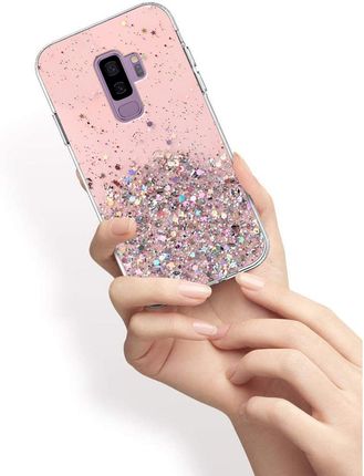 Erbord Etui Brokat do Samsung Galaxy S9+ Plus Różowy