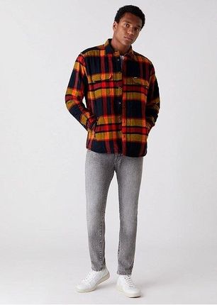 KOSZULA MĘSKA WRANGLER PADDED OVERSHIRT FLAME RED W5AFT2R06 - Ceny i opinie  - Ceneo.pl