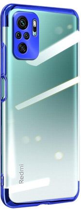 Hurtel Clear Color Case Żelowy Pokrowiec Etui Z Metaliczną Ramką Xiaomi Redmi Note 10 5G / Poco M3 Pro Niebieski