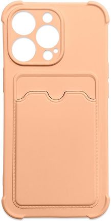 Hurtel Card Armor Case Etui Pokrowiec Do iphone 11 Pro Portfel Na Kartę Silikonowe Pancerne Etui Air Bag Różowy