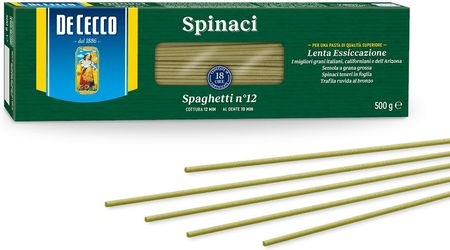 De Cecco Spaghetti Spinaci N12 Makaron 500g