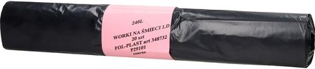 Worki śmieci 240l czarne LDPE Fol-Plast (20)