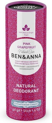 Ben & Anna Papertube Natural Deodorant Stick Pink Grapefruit 40g