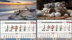 Zdjęcie Kalendarz trójdzielny-jednodzielny 2026,1 szt. - Turek