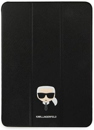 Karl Lagerfeld Klfc12Okhk Ipad 12.9" Pro 2021 Book Cover Czarny Black Saffiano Karl Head