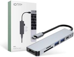 Tech-Protect Stacja Dokująca Tech-Protect V4-Hub 6W1 Szary (V4HUB)