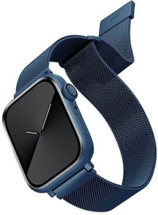 Uniq Pasek Dante Apple Watch Series 4 5 6 7 Se 42 44 45Mm. Stainless Steel Niebieski Cobalt Blue