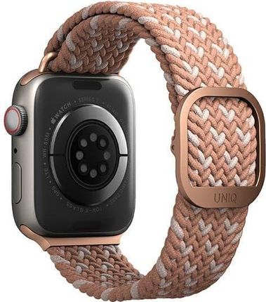 Uniq Pasek Aspen Apple Watch 40 38 41Mm Braided De Różowy Citrus