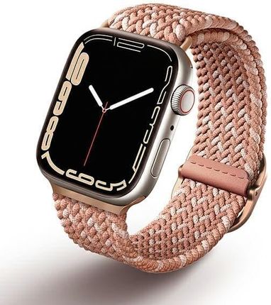 Uniq Pasek Aspen Apple Watch 40 38 41Mm Braided De Różowy Citrus Pink