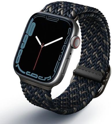 Uniq Pasek Aspen Apple Watch 44 42 45Mm Braided De Niebieski Obsidian Blue