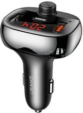Usams Zestaw Głośnomówiący C25 50W Z Transmiterem Fm, Bluetooth, Mp3, 2Xusb Usb-C Czarny Black Cc143Tc01 (Us-Cc143)