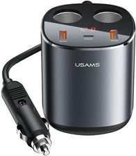 Usams Rozgałęźnik Samochodowy 2Xusb-A 1Xusb-C C28 245W Szary Grey Cc151Tc01 (Us-Cc151)