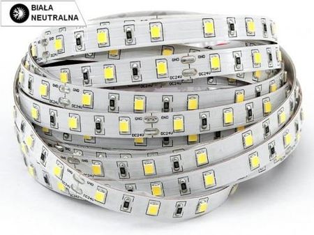 Uniled Taśma LED 24V 6W/1m biała neutralna 590lm/1m diody smd 2835 IP00 60 led/1m CRI>80 PROFESJONALNA (G2835300WN00)