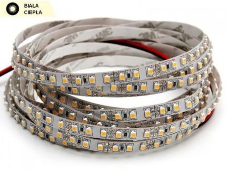 Uniled Taśma LED 7,6W/1m biała ciepła 680lm/1m diody smd 3528 IP00 120 led/1m CRI>80 12V PROFESJONALNA (S3528600WW00)