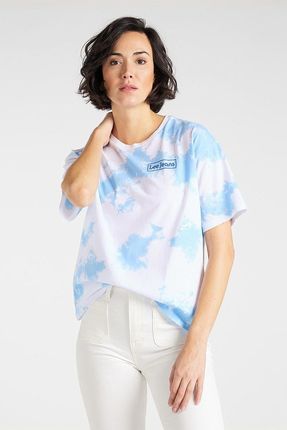 T-SHIRT DAMSKI LEE TIE DYE GRAPHIC TEE BOYFRIEND FIT SKY BLUE L41YFENR