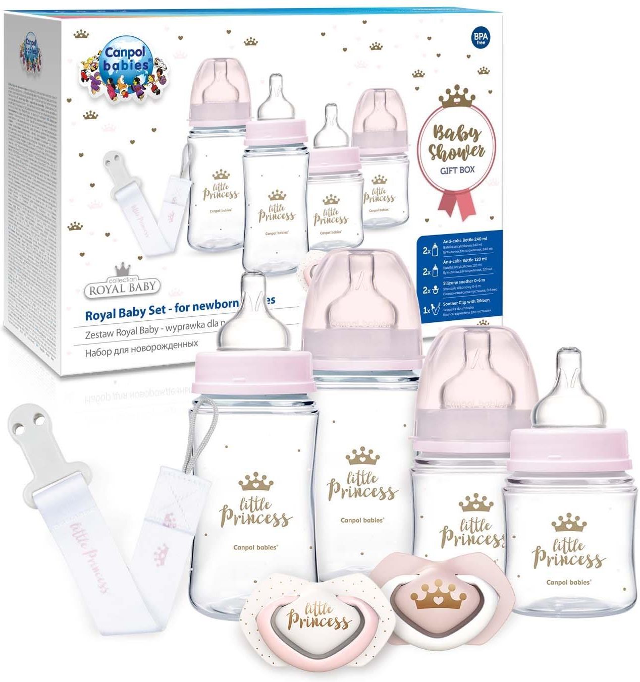 Canpol babies Royal Baby Set Biberon e borracce per bambini bambino