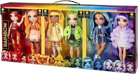 Rainbow High Collect Fashion Doll Dolls Zestaw 6 kolorowych laleczek; Ruby, Poppy, Sunny, Jade, Skyler, Violet 423249