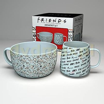 Friends - Breakfast Set Kubek + Bowl - Doodle