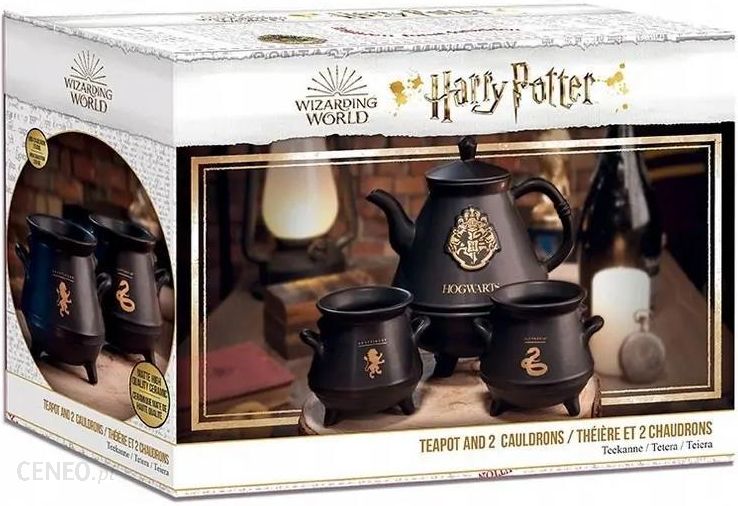 Harry Potter - Teapot - With Hogwarts Cauldrons Set