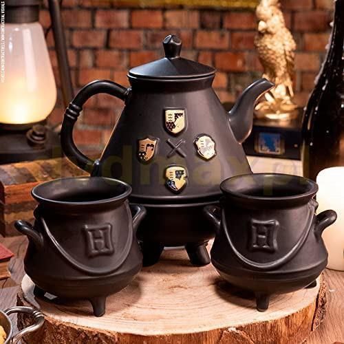 Harry Potter - Teapot - With Hogwarts Cauldrons Set