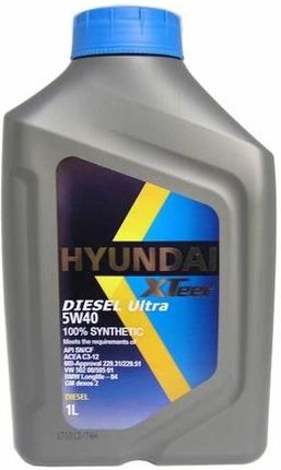 Hyundai Olej Xteer Diesel Ultra 5W40 1 Litr 5W401Xteerdieselu