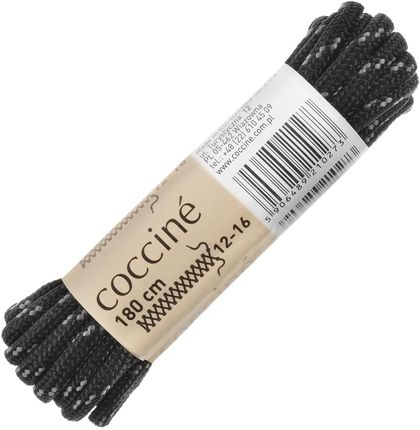 Coccine Sznurowadła trekkingowe 180 cm black grey (5906489210273)