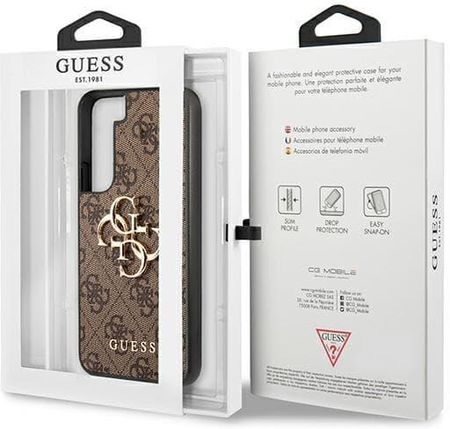 Guess Guhcs22S4Gmgbr S901 S22 Brązowy Hardcase 4G Big Metal - zdjęcie 3