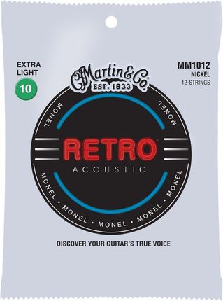 Struny Martin Retro MM1012 nickel do gitary dwunastostrunowej 10 extra light