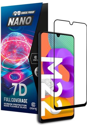 Crong 7D Nano Flexible Glass Szkło hybrydowe 9H na cały ekran Samsung Galaxy M22