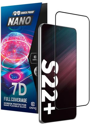 Crong 7D Nano Flexible Glass Szkło hybrydowe 9H na cały ekran Samsung Galaxy S22+