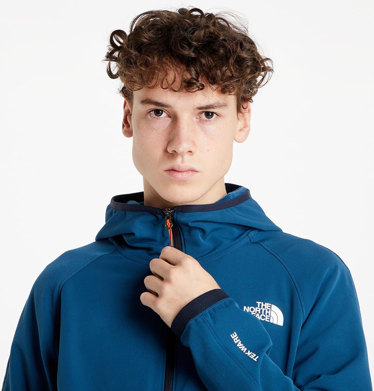 the north face tek full zip hoodie blue