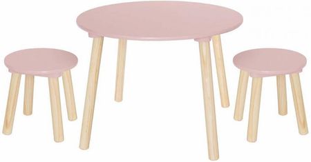 Jabadabado Stolik z krzesełkami różowy