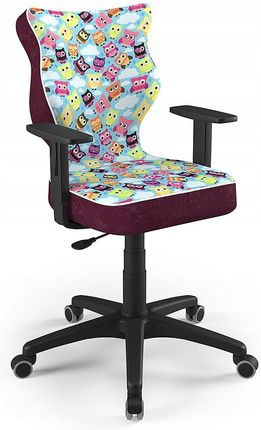 Entelo Krzesło młodzieżowe Duo BK Storia rozmiar 5 (146-176,5 cm) sowy fioletowe