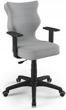 Zdjęcie Entelo Krzesło młodzieżowe Duo BK Velvet rozmiar 6 (159-188 cm) szare - Pisz