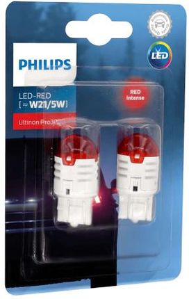 Philips W215W Czerwone Led Ultinon Pro3000 Si 12V 08W175W W3X16Q 11066U30Rb2