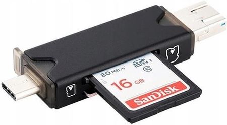 Czytnik Kart Pamięci 3.0 Port USB / Micro USB / USB-C TYPE-C na karty Micro SD / SD