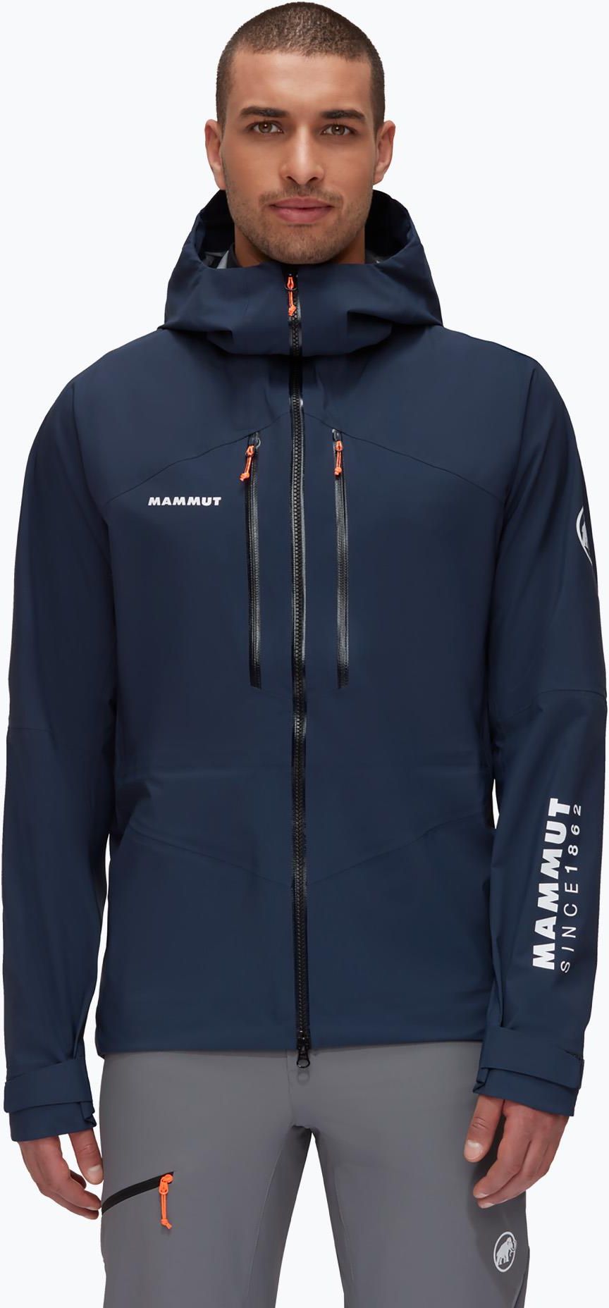 Mammut 160 Years Taiss Hardshell Hooded Jacket Men Niebieski - zdjęcie 3 Mammut 160 Years Taiss Hardshell Hooded Jacket Men Niebieski