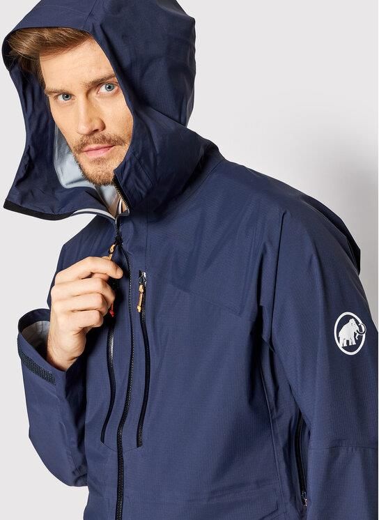 Mammut 160 Years Taiss Hardshell Hooded Jacket Men Niebieski - zdjęcie 5 Mammut 160 Years Taiss Hardshell Hooded Jacket Men Niebieski